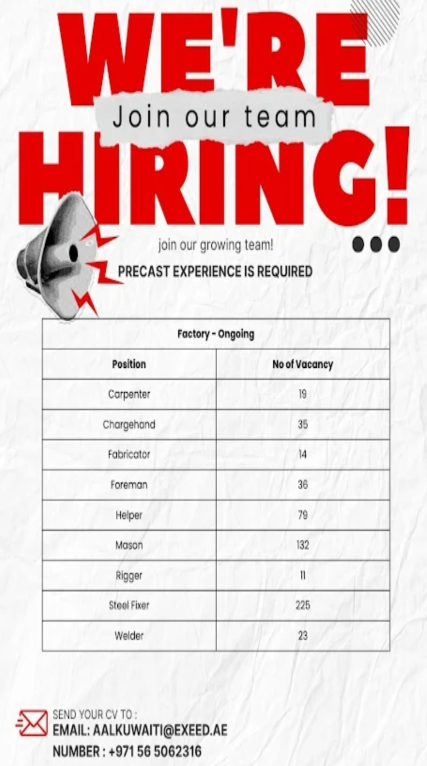 UAE JOB OPPORTUNITIES